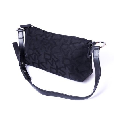 Black Textured Shoulder & Hand Bag