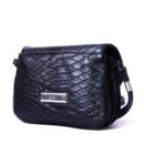 Black Snake-Pattern Crossbody Bag