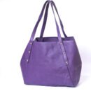 Purple Faux Leather Women’s Shoulder Tote Bag