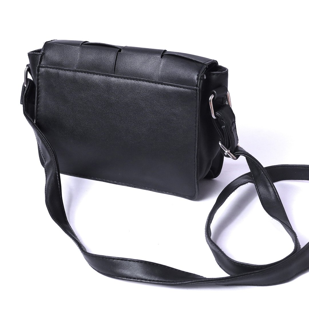 Women Woven Leather Crossbody Bag - Image 2