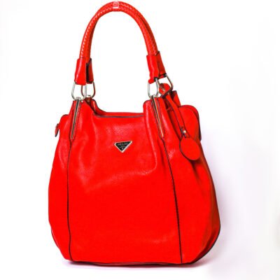 PRADA Women’s Leather Shoulder Bag – Red
