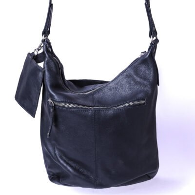 Black Leather Shoulder Bag