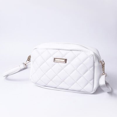 White Quilted Crossbody Bag