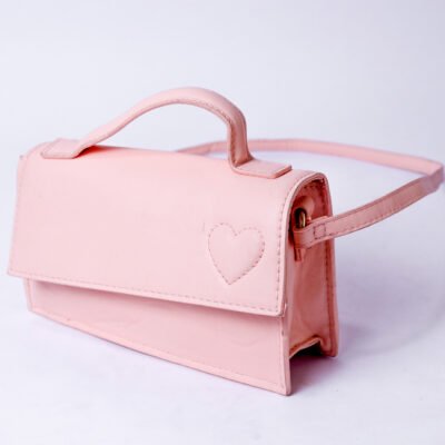Mini Heart Detail Top Handle Crossbody Bag
