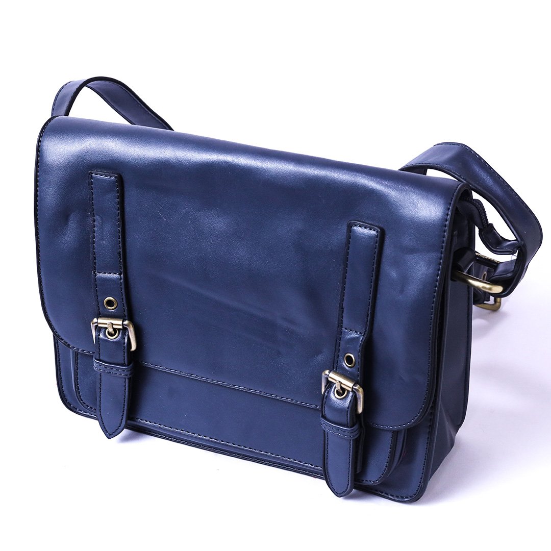 Women’s Crossbody Satchel Bag – Navy Blue