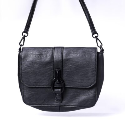 Black Buckle Crossbody Bag