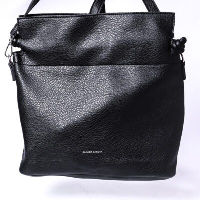 Claudia Canova Black Tote Crossbody Bag