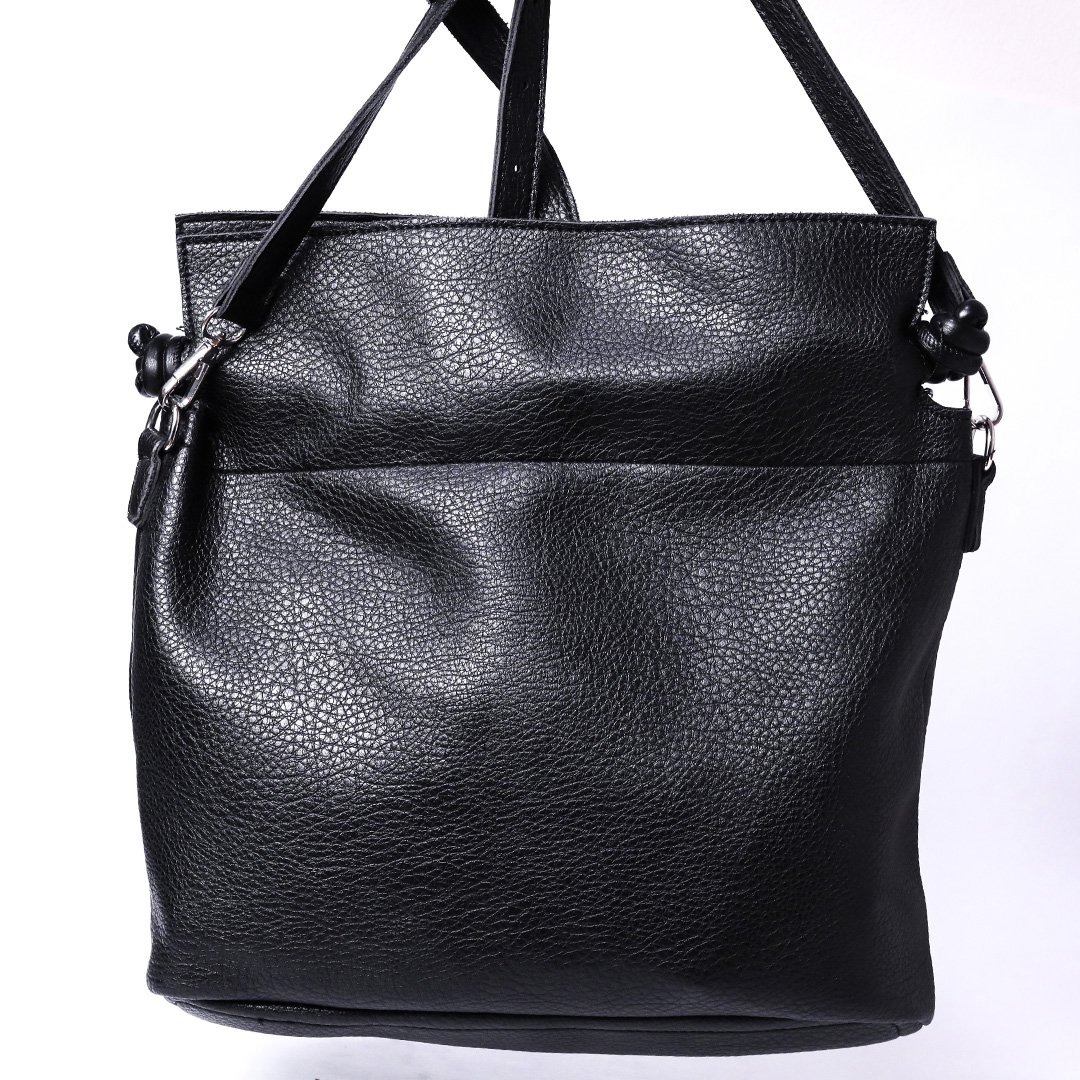 Claudia Canova Black Tote Crossbody Bag - Image 3