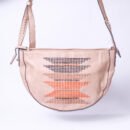 Beige Embroidered Crossbody Bag