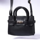 Black Mini Top Handle Crossbody Bag
