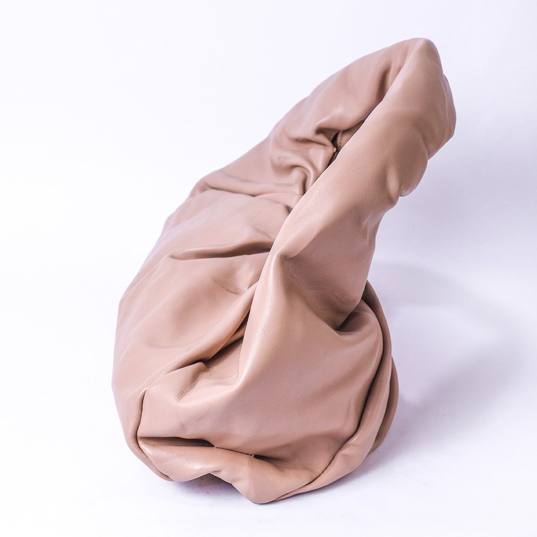 Beige Soft Knot Hobo Bag - Image 2