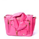 MOSCHINO Milano Pink Biker Crossbody Bag