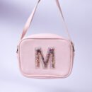 Pink Initial “M” Crossbody Bag