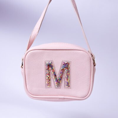 Pink Initial “M” Crossbody Bag