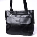 Fabretti Collection Black Leather Tote Bag