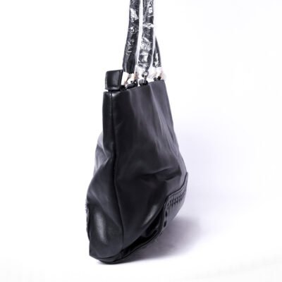 Black Soft Leather Shoulder Bag