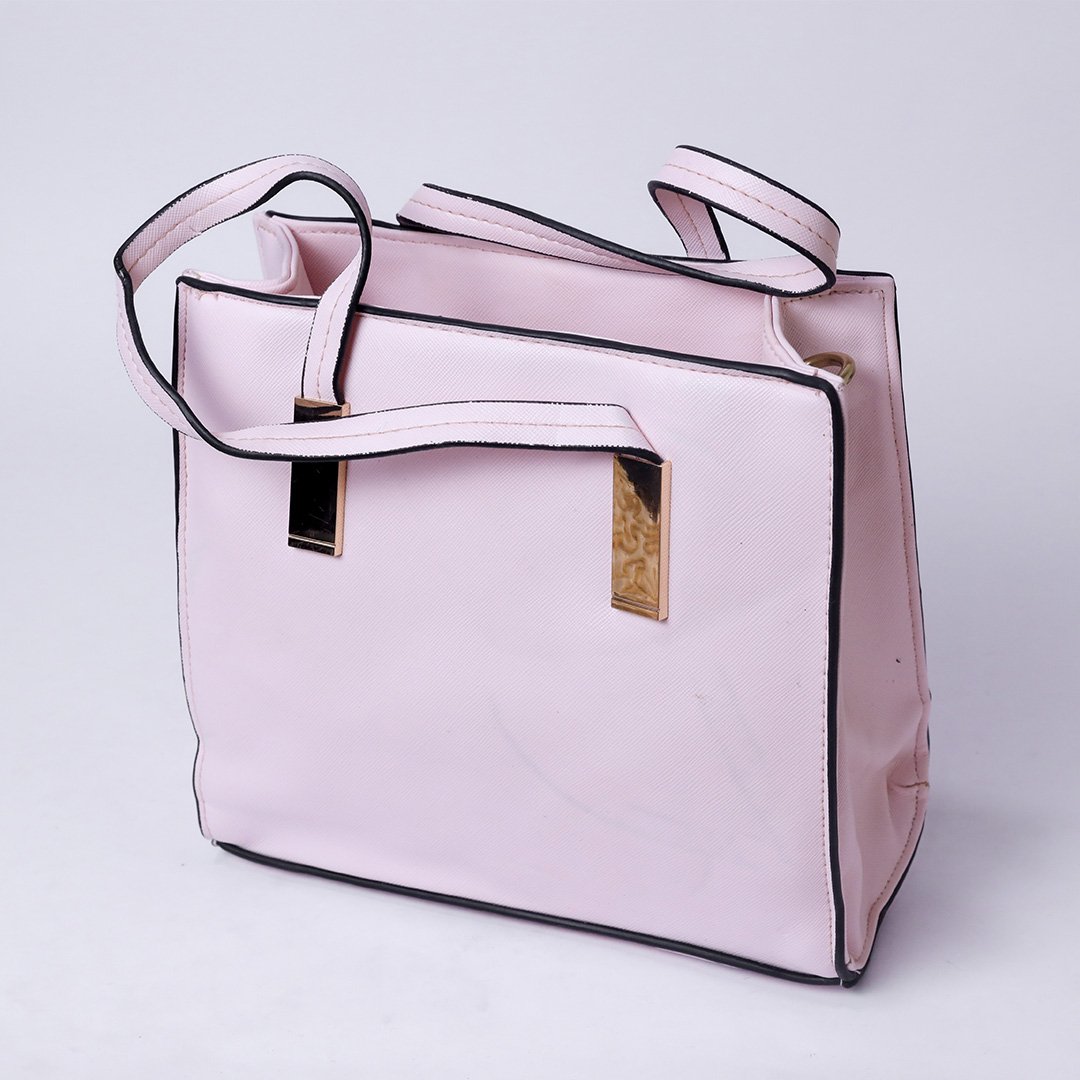 Pink Structured Tote Bag
