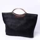 Black Metal Handle Handbag