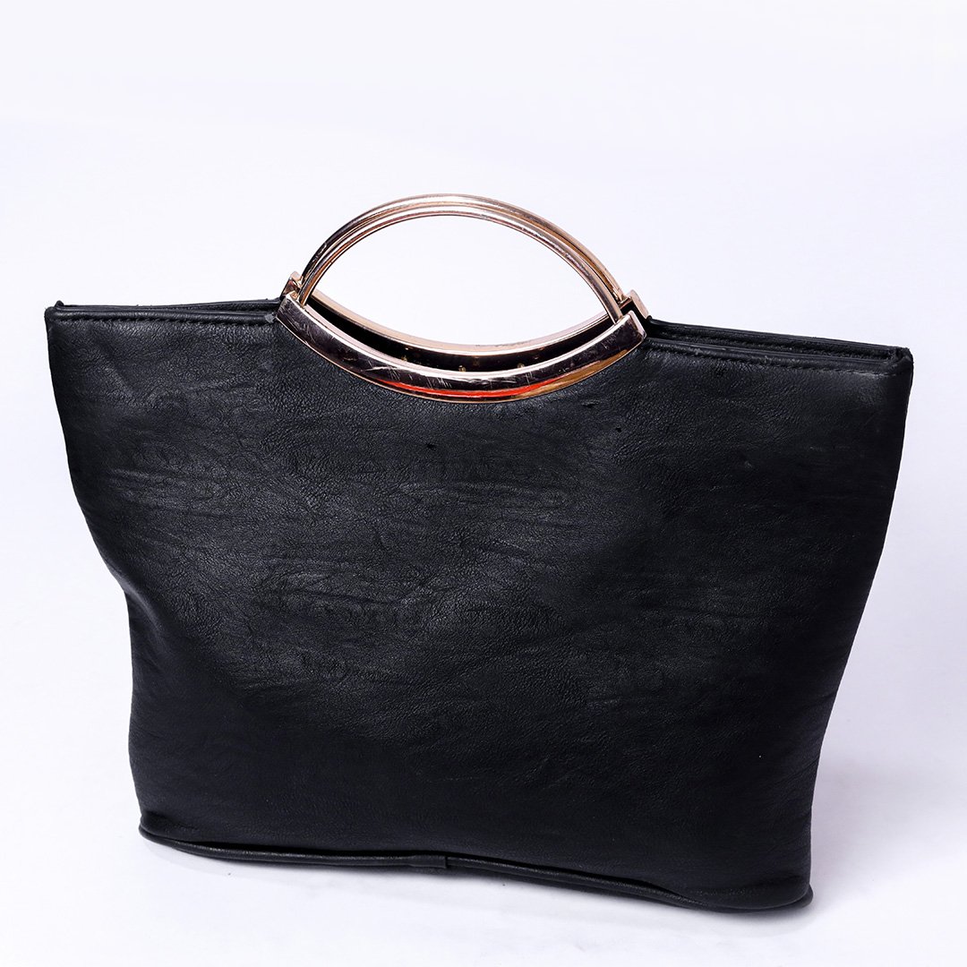 Black Metal Handle Handbag