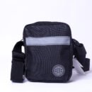 Black Fabric Unisex Mini Crossbody Shoulder Bag