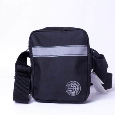 Black Fabric Unisex Mini Crossbody Shoulder Bag