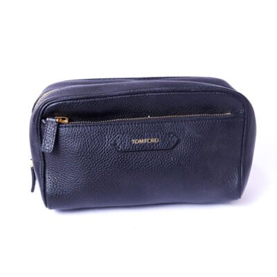 Premium Leather Toiletry & Cosmetic Pouch