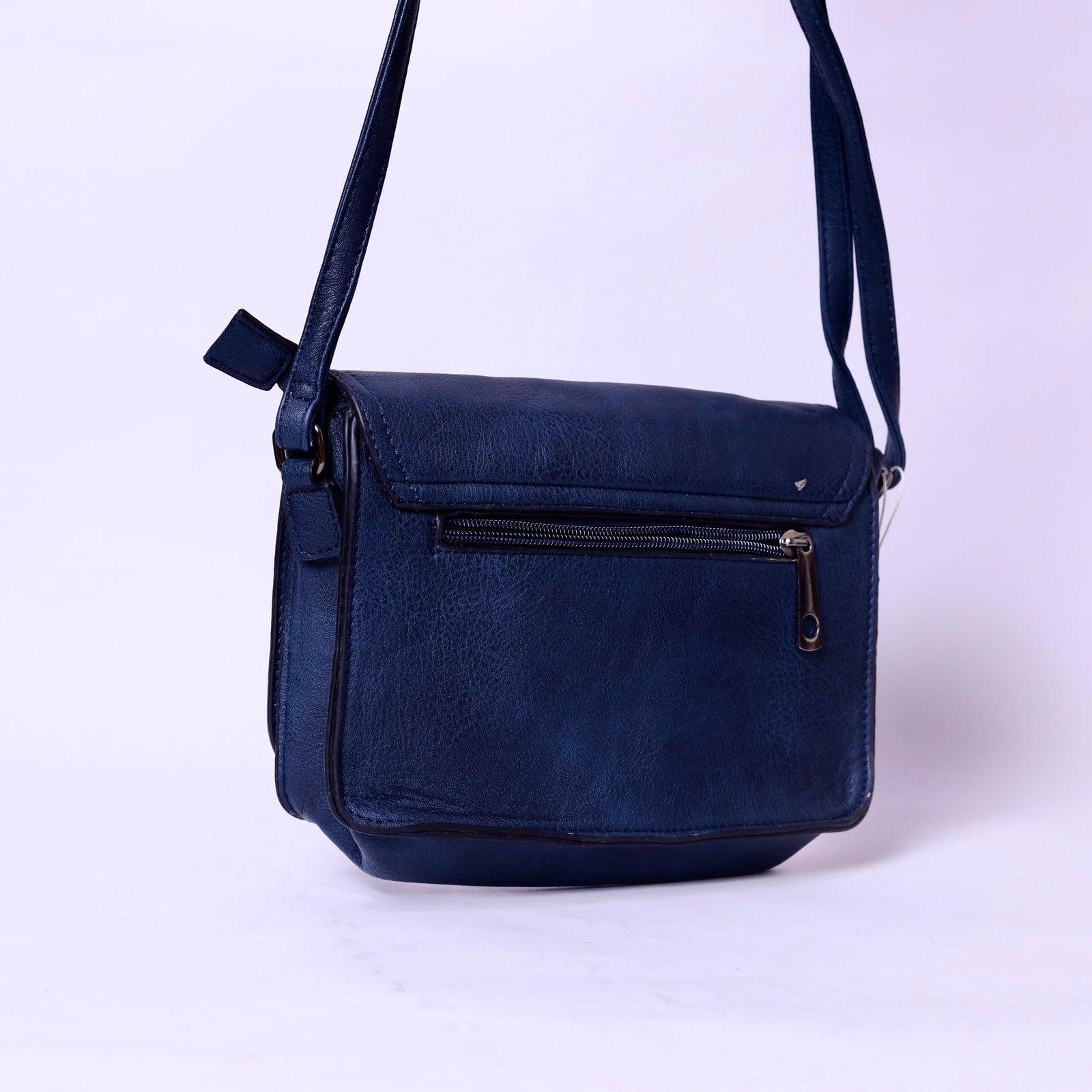 Navy Classic Flap Crossbody Bag - Image 3