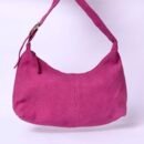 Pink Suede Shoulder Bag