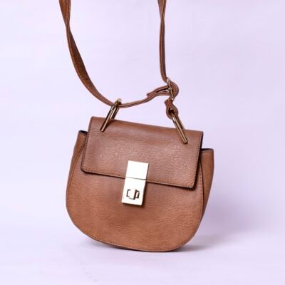 Brown Mini Flap Crossbody Bag