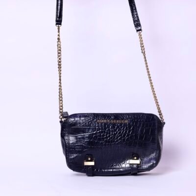 KURT GEIGER Croc-Embossed Chain Crossbody BagKURT GEIGER Croc-Embossed Chain Crossbody Bag