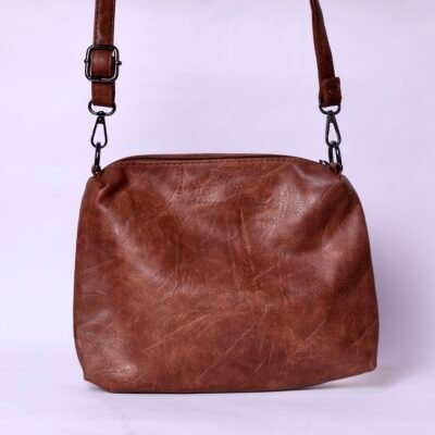Brown Vintage Leather Crossbody Bag