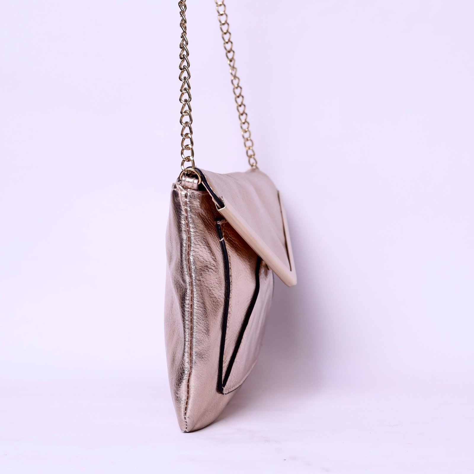 Rose Gold Metallic Envelope Bag - Image 2