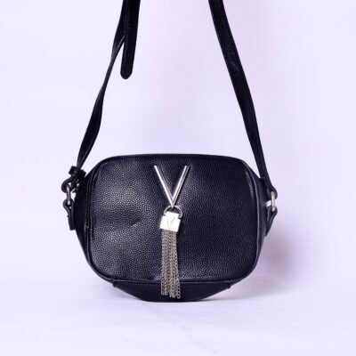 VALENTINO by Mario Valentino Black Logo Crossbody Bag