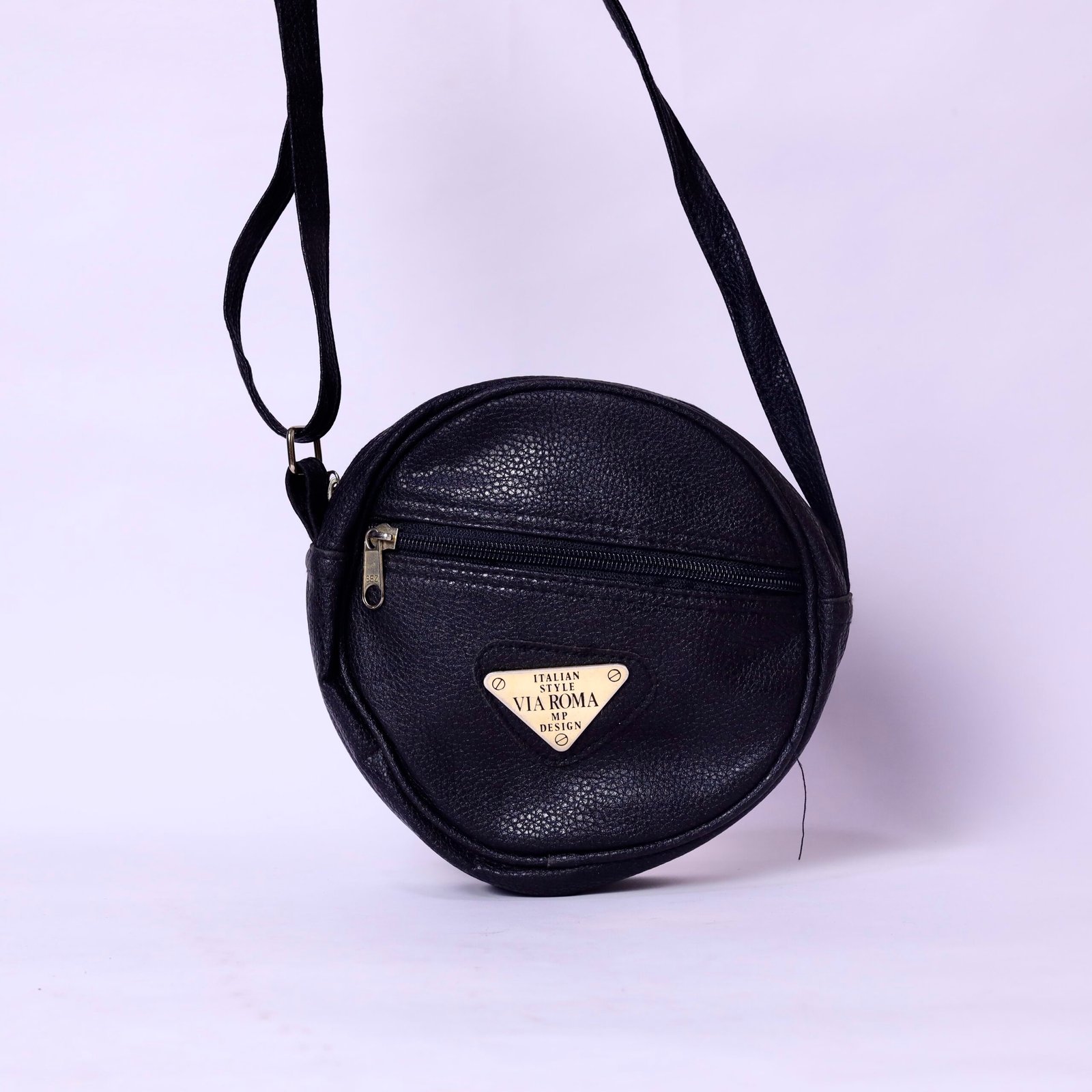 VIA ROMA Italian Style Round Crossbody Bag