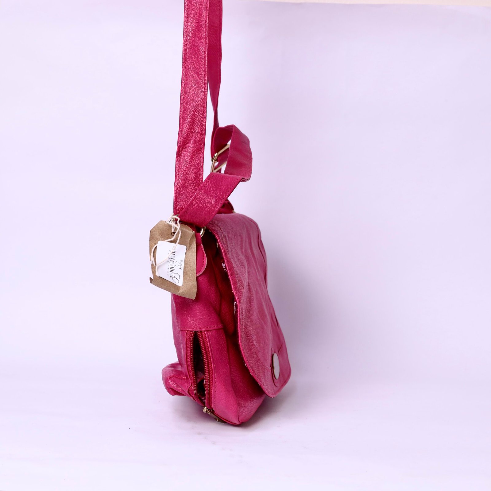 Nathalie Andersen Pink Leather Crossbody Bag - Image 2